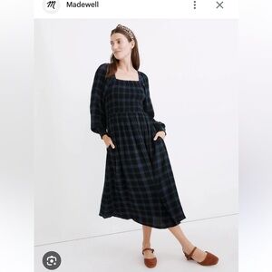 Madewell Lucie Smocked Midi Dress